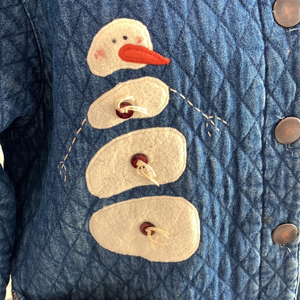 HAIKS Faux Denim With Corduroy Quilted Winter Holiday Jacket. Size XL - Picture 5 of 12